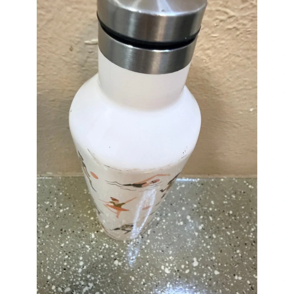 Rifle Paper Co.‎ x Corkcicle Canteen Bottle 16oz Sports Girl - HEW White